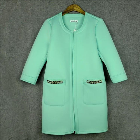 2017 Autumn Women Long Coat Open Stitch Trench Coat for Women Fashion Chaquetas Mujer Trench