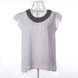 2017 New European Style Chiffon Women T-Shirt Butterfly Sleeve Free Shipping O-Neck Women T-shirt Solid T shirt S-XXL