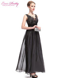 Evening Dresses Ever Pretty HE08019 Double V-neck Sequined Bust Ruched Waist Black Long 2017 vestidos