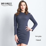 Bodycon Sweater Women Dress Round Collar Knitted Elegant Dress Women Office Casual Blouses Hot Sale MIEGOFCE New Collection