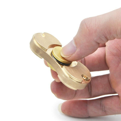 MATEMINCO EDC Over 7 min Rotating Hand Spinner Nanon Zirconium Nitride Hybrid Axis Fidget spinner Gyro Brass