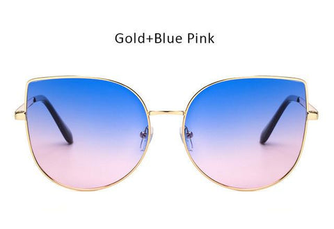 Oversized Gradient Cat Eye Sunglasses