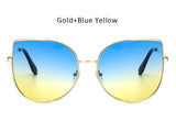 Oversized Gradient Cat Eye Sunglasses