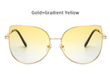 Oversized Gradient Cat Eye Sunglasses