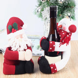 2Pcs Red Wine Bottle Cover Bags Christmas