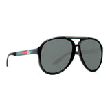 Gucci GG 1627/S D28/R6 Shiny Black/Grey Unisex Aviator Sunglasses